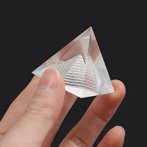 Healing crystals feng shui K9 crystal glass pyramid paperweight for wedding souvenirs guests