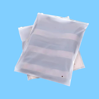 Sacs Transparents Personnalisés à Fermeture Éclair Coulissante en EVA Givré, Emballage Plastique PE Écologique Thermoscellable, 1 MOQ