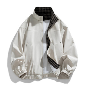 批发韩版男式夹克时尚宽松翻领设计简约百搭春秋休闲外套 - Product Image 5