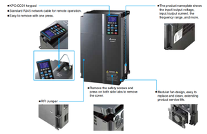 Variador de Frecuencia Delta 4kW VFD C2000 Plus 5HP Trifásico 480V con Control Vectorial sin Sensor para Mezcladora de Caucho y Máquina Dobladora de Tuberías - Product Image 3