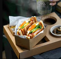Boîte repas rigide biodégradable en kraft épaissi 8 mm, conception multi-compartiments, sécurité alimentaire, gaufrage personnalisé, estampage à chaud, pour chips de pommes de terre