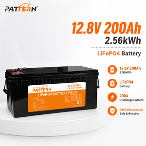 Batterie LiFePO4 PATTERN 12.8V 200Ah <span class=keywords><strong>2</strong></span>.56kWh, 6000+ cycles profonds, pour stockage d'énergie domestique et alimentation de secours - Product Image 2