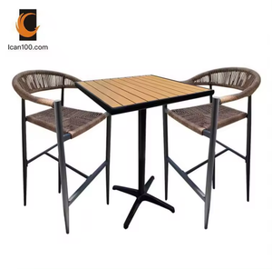 Restaurante Jardín Barra alta Sillas Set Juegos <span class=keywords><strong>de</strong></span> mesa <span class=keywords><strong>de</strong></span> <span class=keywords><strong>madera</strong></span> <span class=keywords><strong>Bar</strong></span> Altura <span class=keywords><strong>Patio</strong></span> Muebles Comedor Set - Product Image 1