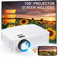 Proyektor LED LCD 720P HTP, harga murah, proyektor multimedia mini beam Android