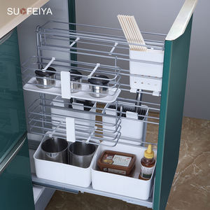 Sofeyia personnalisé moderne de luxe pack plat MDF couleur bleue laqué brillant cuisine garde-manger armoires conceptions - Product Image 3