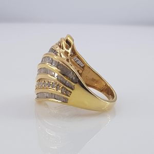 Anillo de Diamantes Jewelspaark de 2.42 Quilates, Corte Redondo y Baguette, Color G, Plata de Ley 925, Joyería de Compromiso para Mujer - Product Image 4