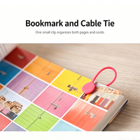 Attache-câbles magnétique réutilisable en silicone souple, couleurs assorties, pour rangement de cuisine et réfrigérateur