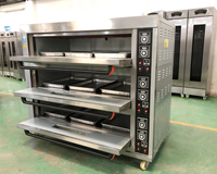 Großer Gasbetriebener Pizzaofen mit 9, 6 oder 12 Blechen für Bäckerei, Elektrische Küche, Bäckerei, Empanadas, Konditorei, Professioneller Ofen