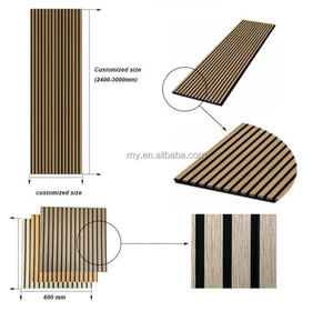 Tùy Chỉnh <span class=keywords><strong>MDF</strong></span> 3D Thiết Kế Hình Học Thanh Lịch Acoustic Slat Gỗ Bảng Điều Chỉnh Cổ Điển Âm Thanh Hấp Thụ & Trang Trí Cho Phòng Ngủ Khách Sạn - Product Image 4