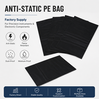 Kundenspezifische Farbige ESD Antistatische Offene Flache PE-Beutel Benutzerdefinierte Größe Logo Siebdruck Industrielle Verpackung Elektronik PCB IC