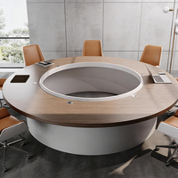 Table de conférence moderne de 79 à 256 pouces de large (6,5 à 21,5 pieds) pour 6 à 20 personnes avec structure en acier
