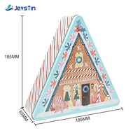 Boîte en étain triangulaire personnalisée, conteneur d'emballage pour bonbons, boîtes métalliques personnalisées avec impression et motif de marque