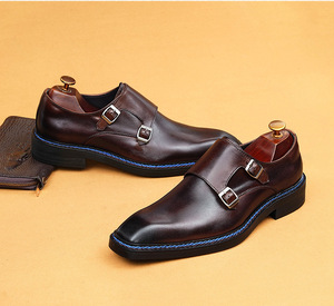 Zapatos Oxford de Hombre para Otoño, con Cordones, Punta Redonda, de Cuero Genuino, con Diseño a Cuadros, Casuales de Negocios, para Boda, que Aumentan la Estatura - Product Image 5