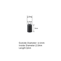 200 pièces de micro-anneaux / perles / maillons en cuivre droit professionnels doublés de silicone de 3,5*2,5*5,0 mm, tubes en cuivre, outils d'extension capillaire