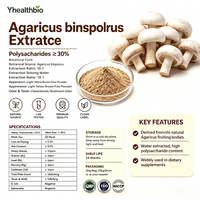 Extrait d'Agaricus Bisporus de haute pureté 10:1 20:1, poudre d'extrait de champignon, lot stable, indicateur de qualité pour usine de transformation alimentaire