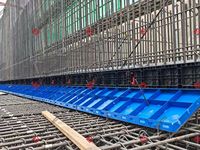 Système de coffrage modulaire en plastique ABS réutilisable plus de 100 fois, panneaux légers pour murs et colonnes en béton avec système de verrouillage rapide