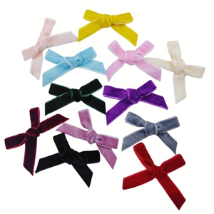 Barrettes à cheveux en velours faites à la main, personnalisées, en gros, pour femmes et filles, Noël, mignonnes, colorées, style européen-américain - Product Image 1