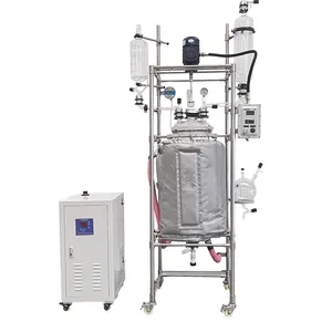 Double Jacketed 5l 10l 20l 50l 100l 200l Chemical Lab High Pressure Borosilicate Glass Reactor For Extraction