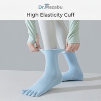 Calcetines de Yoga y Pilates de Lujo con Cinco Dedos, Antideslizantes, con Ribete de Encaje, 85% Algodón, Transpirables, Calcetines Profesionales de Fitness para Mujer