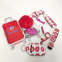 Mini valise vide en plastique multi-usages pour cils pleine bande Bonbons Porte-clés Poupée Outils de maquillage Boîte d'emballage