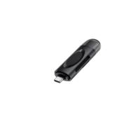 Lecteur de cartes, noir, 2-en-1 SD+TF, SD 3.0, modèle à branchement direct double port USB-A + Type-C, double carte double lecture