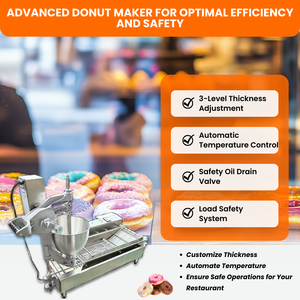 Freidora automática de <span class=keywords><strong>donuts</strong></span>, máquina de tres formas de 4 filas, salida constante, cocina de <span class=keywords><strong>donuts</strong></span> <span class=keywords><strong>Dunkin</strong></span> con alta calidad - Product Image 5