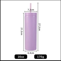 JUNVOY Tasse isotherme givrée en PP de 16 oz avec corde – Mug tendance pour les trajets quotidiens, idéal pour les employés de bureau et les étudiants