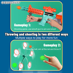 Venta al por mayor de pistola de bolas blandas de espuma para interiores molino de viento giratorio eléctrico objetivo niños juego de disparos máquina giratoria pistola eléctrica de balas blandas - Product Image 3