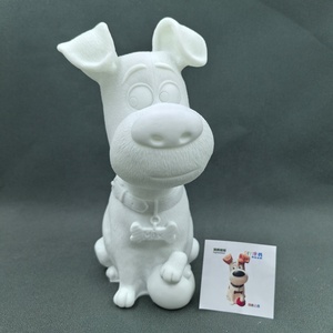 Özel 22cm boş köpek DIY çocuk oyuncakları sanat öğrenciler için beyaz prenses kendiniz yapmak vinil sanat şekil oyuncak - Product Image 6