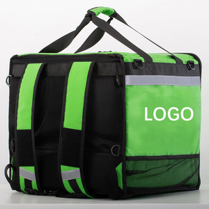 Sacs de livraison thermiques imperméables à logo personnalisé pour vélo, sac à dos de <span class=keywords><strong>transport</strong></span> de gâteaux, sac de coursier pour la nourriture - Product Image 4