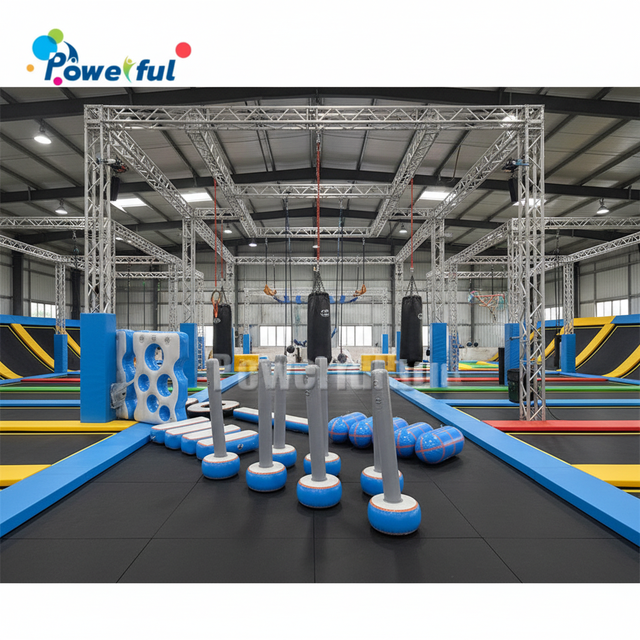 Indoor Outdoor Amusement Park Parkour Gym Training Equipment air Track Crawl Bridge Ninja Warrior Obstacles Course for Kids