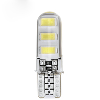 12V T10 W5W bombilla LED para coche 194 168 5630 6SMD Lámpara de lectura Interior de coche de silicona Gel de sílice cuña impermeable al por mayor