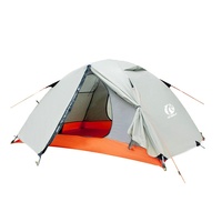 Tente de montagne à double couche avec poteaux entièrement en aluminium, équipement de camping portable résistant aux fortes pluies