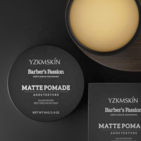 Pomade capillaire mate à base d'eau organique sans brillance OEM ODM, tenue ferme, texture naturelle, coiffures durables, cire capillaire pour hommes
