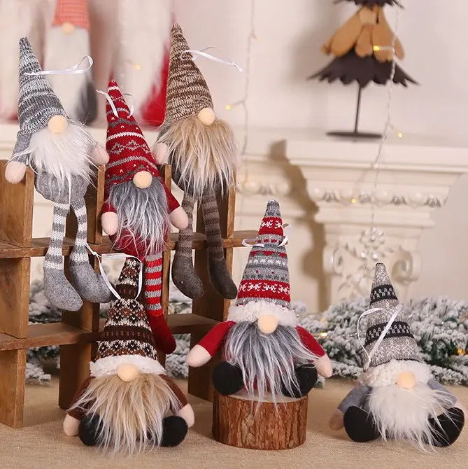 मिनी वन क्रिसमस आलीशान डॉली प्यारा खड़े और बैठे खिलौना Gandalf क्रिसमस पेड़ सजा गुड़िया