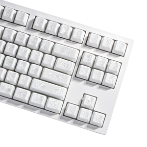 Capuchons de touches en céramique émaillée blanche de haute qualité, compatibles avec les interrupteurs de touches Cherry et <span class=keywords><strong>Gateron</strong></span> MX, qualité OEM - Product Image 2