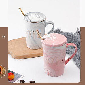 ชุดแก้วกาแฟลายหินอ่อนพร้อมฝาปิดชุดแก้วกา<span class=keywords><strong>แฟ</strong></span>ของขวัญสุดโปรดของขวัญสำหรับธุรกิจของขวัญส่งเสริมการขายดีไซน์ตามสมัยนิยม - Product Image 2