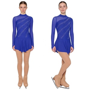 Conjuntos de Vestidos y Medias con Cubrebotas para Prácticas de Patinaje Artístico sobre Hielo para Mujer, Conjuntos Profesionales para Espectáculos de Baile de Salón y Baile Latino - Product Image 5