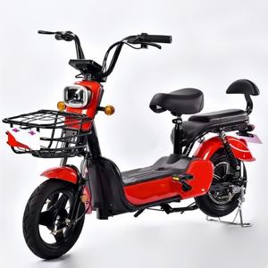 Commercio all'ingrosso City E Bike 350W 48V E-Bike bici <span class=keywords><strong>elettrica</strong></span> bici da città ciclo 14 pollici Scooter EBike per adulti <span class=keywords><strong>con</strong></span> cestello - Product Image 2