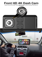 Moniteur DVD de voiture Navigateur GPS Lecteur multimédia avec 4K Front Dashcam Carplay Android Auto wifi