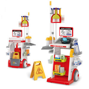 Ensemble d'outils de nettoyage de Simulation en plastique pour enfants maison de jeu avec <span class=keywords><strong>aspirateur</strong></span> balai vadrouille jouets d'hygiène - Product Image 4