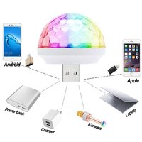 Mini lampe disco à commande sonore, lumière de scène DJ, petite boule magique LED pour la décoration de fête familiale KTV