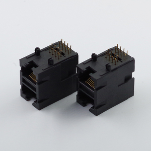 <span class=keywords><strong>Connecteur</strong></span> femelle <span class=keywords><strong>RJ45</strong></span> PBT noir 59-2*1-8P8C, <span class=keywords><strong>connecteur</strong></span> Ethernet multi-ports, <span class=keywords><strong>double</strong></span> <span class=keywords><strong>connecteur</strong></span> <span class=keywords><strong>RJ45</strong></span> - Product Image 3