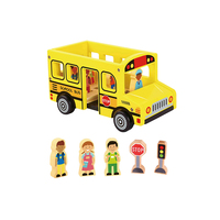 TOOKY-autobús escolar de juguete de madera, juguetes educativos, 9/8kg, 8 juegos, TL437, 18m + 27x60x28cm/0.045CBM, caja cerrada, 25x14,5x13cm