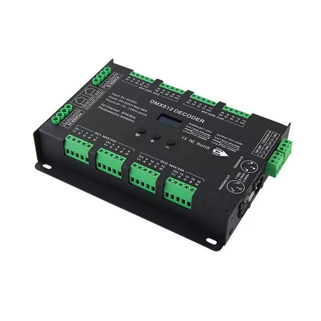 BC-632 DIM CT RGB RGBW Constant Voltage PWM DMX512 RDM 8Bit 16Bit 32CH DMX512 Decoder