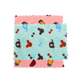 Paño de cocina de doble cara impreso Xin Zhong Hua, de microfibra coral, antiadherente, para ollas y sartenes. - Product Image 3