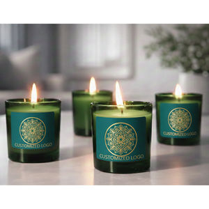 Bougies en verre parfumées haut de gamme avec logos personnalisés imprimés directement sur le verre pour les célébrations de Diwali et de Pâques – Cire artistique de haute qualité - Product Image 3