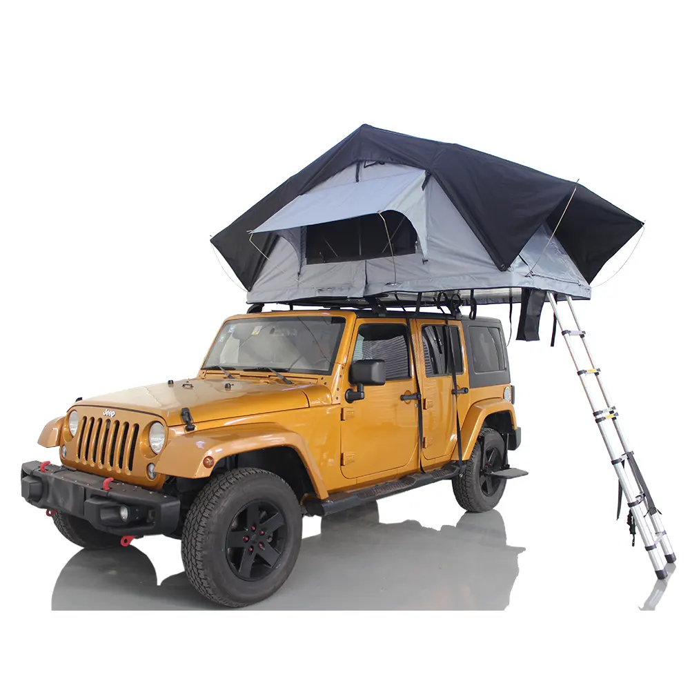 야외 2-4 인 방수 4x4 오프로드 여행 접이식 자동차 캠핑 소프트 쉘 지붕 탑 텐트