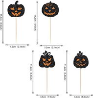 Halloween-pompoen cupcake-toppers, perfect voor pompoen, herfst, babyshower, verjaardag, Halloween, Thanksgiving-feestdecoraties