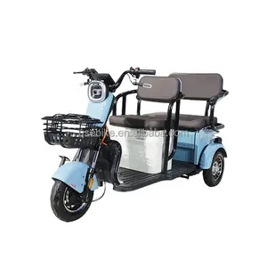 Wholesale 3 wheeled Electric Tuktuk 3 Passengers 500w Motor Electric Tricycles Three-speed Transmission e trike